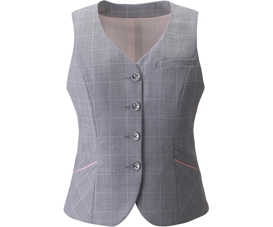 カーシーカシマ ENJOY ベスト ICEWOOLWINDOWPANE グレー 5号 ESV740 1枚（ご注文単位1枚）【直送品】