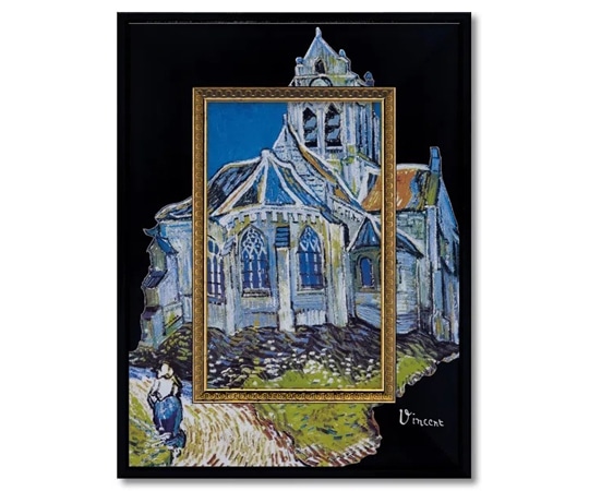 ユーパワー ビッグアート ~名画Sシリーズ~(ゴッホ｢オーヴェルの教会｣) BA-04012 1個（ご注文単位1個）【直送品】