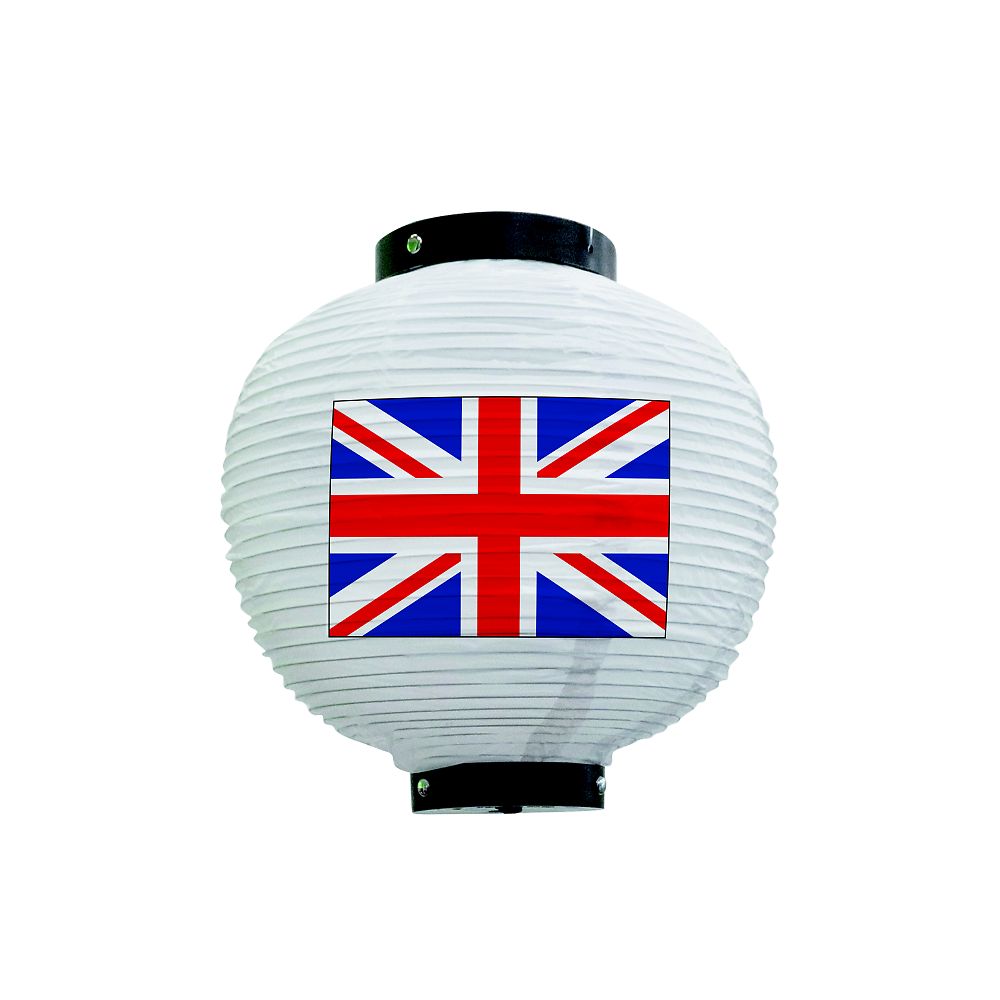のぼり屋工房 フルカラー提灯 イギリス 八寸丸 白 54413 1枚(ご注文単位1枚)【直送品】