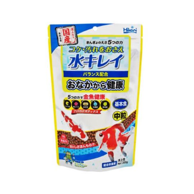 キョーリン きんぎょのエサ5つの力基本色中粒 200g 1個(ご注文単位1個)【直送品】