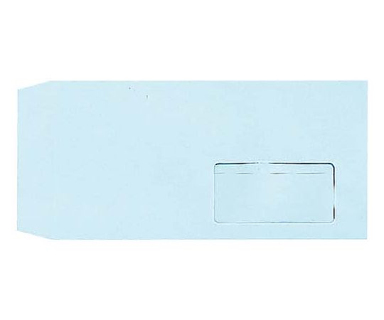 キングコーポレーション 窓付封筒 長3 ブルー 80g 100枚入 N3SM80B 1パック(ご注文単位1パック)【直送品】