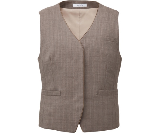 カーシーカシマ ENJOY ベスト AURA HERRINGBONE グレージュ 19号 EAV752 1枚（ご注文単位1枚）【直送品】
