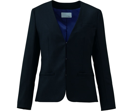 カーシーカシマ ENJOYNoir ノーカラージャケット CROSS WOOL STRETCH ブラック 7号 NAJ001 1枚（ご注文単位1枚）【直送品】