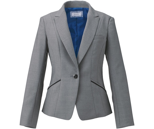 カーシーカシマ ENJOY ジャケット 美スラッとSuits COOL DOT グレー 7号 EAJ581 1枚（ご注文単位1枚）【直送品】