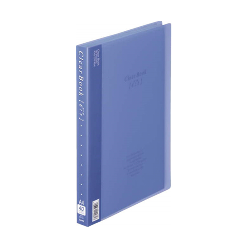ライオン事務器 クリアーブック 【ε:r】 ブルー CR-40A 1冊(ご注文単位1冊)【直送品】
