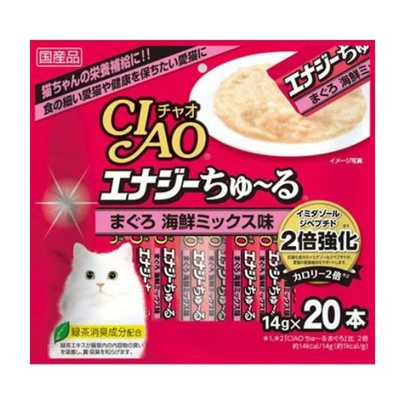いなばペットフード CIAO エナジーちゅ~る まぐろ 海鮮ミックス味 20本入り SC-164 1個(ご注文単位1個)【直送品】