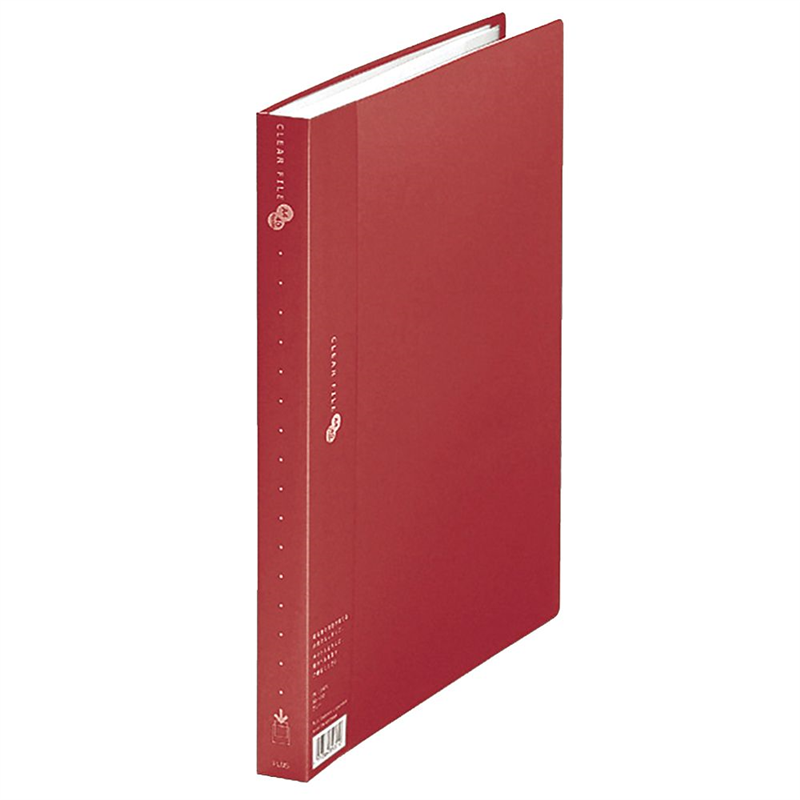 プラス クリアーファイル 40P A4S レッド FC-124EL RD 1冊(ご注文単位1冊)【直送品】