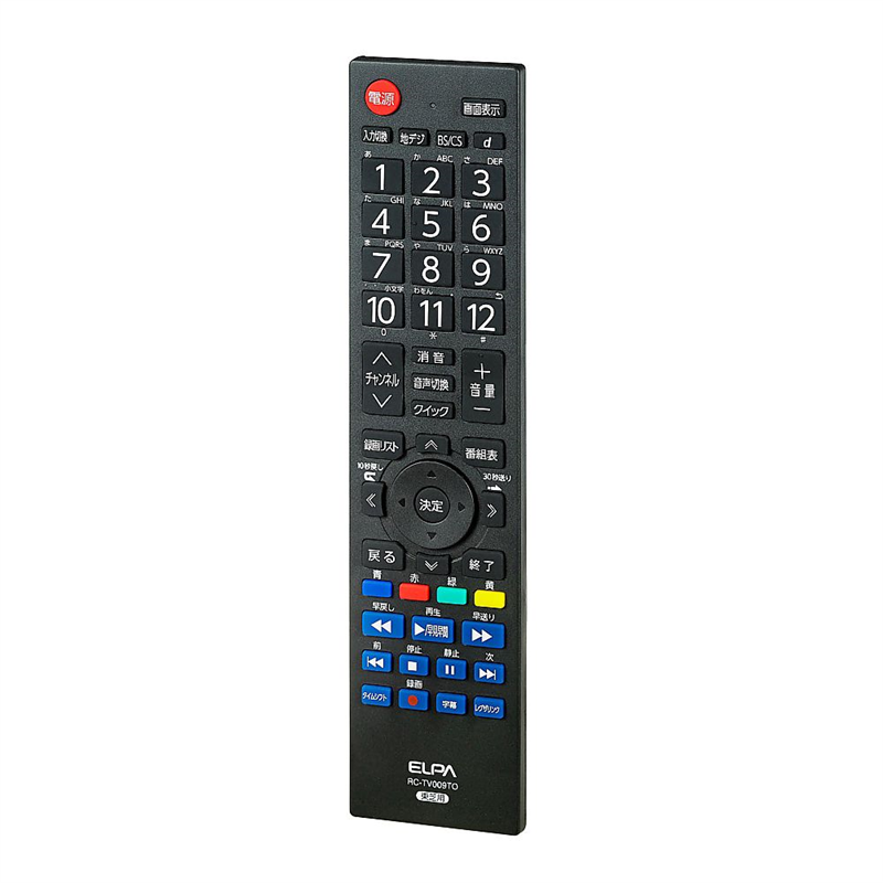 ELPA テレビリモコン トウシバ RC-TV009TO 1個(ご注文単位1個)【直送品】