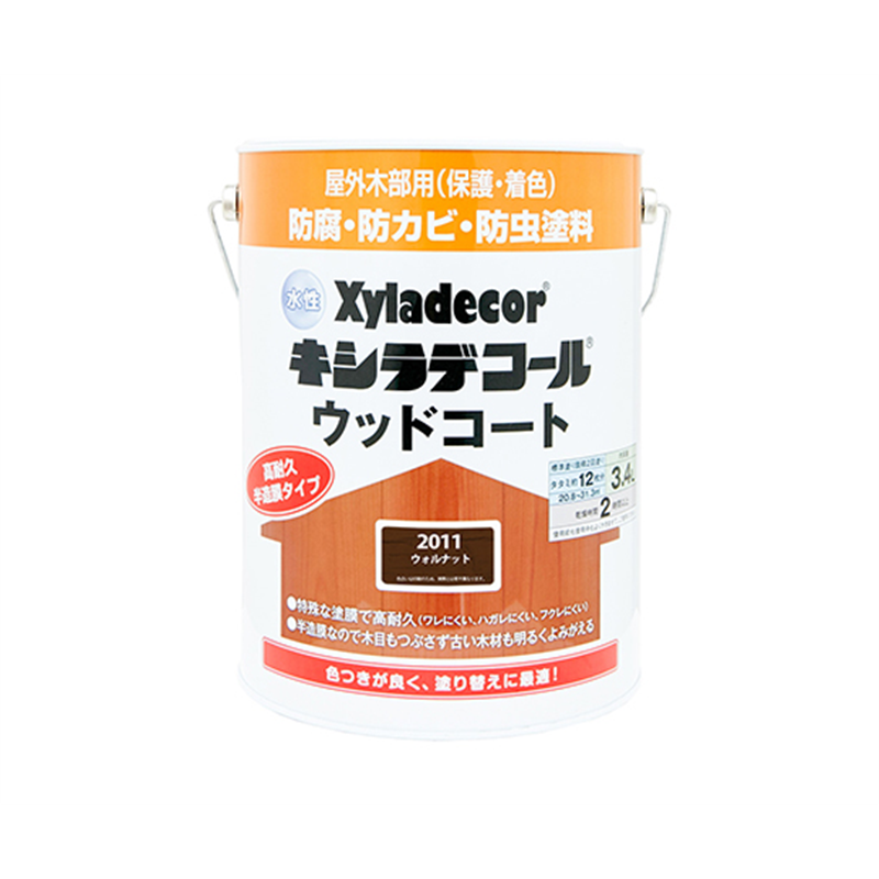 カンペハピオ(KANSAI) 水性キシラデコール ウッドコート ウォルナット3.4L 97670350000 1個(ご注文単位1個)【直送品】