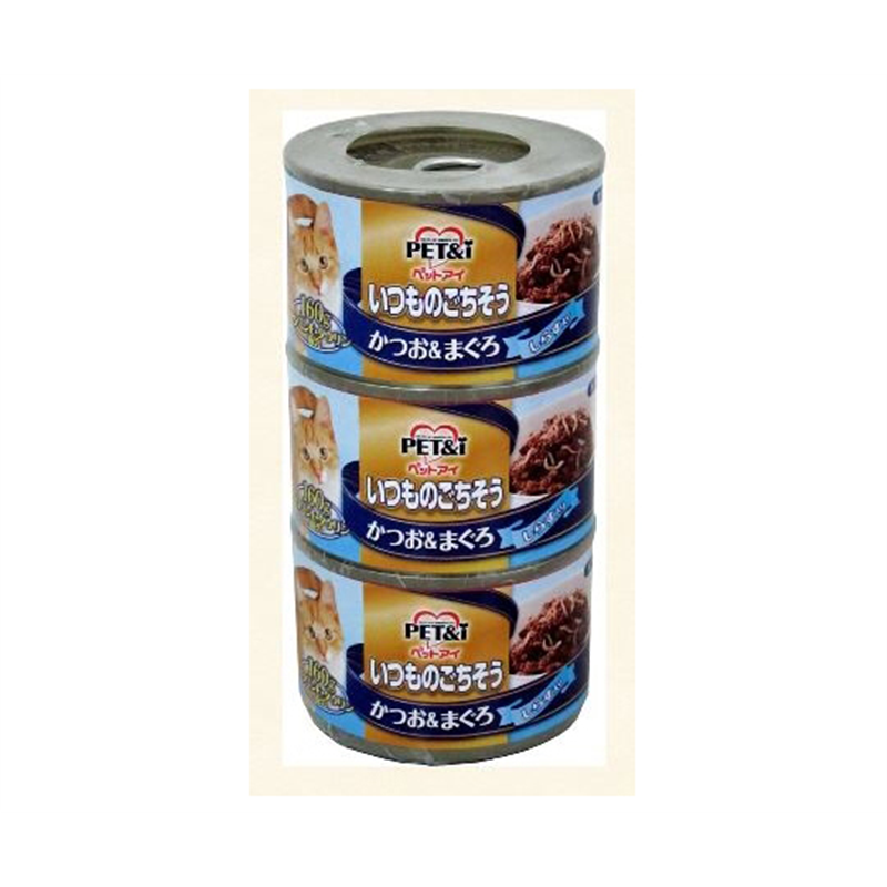ペットアイ いつものごちそう かつお&まぐろ しらす入り 160g×3P 1箱(ご注文単位1箱)【直送品】