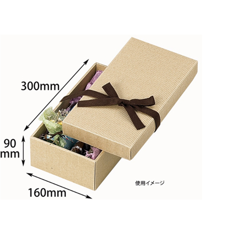 ヤマニパッケージ 贈答箱 ナチュラルBOX2号 ヒモ付 100枚 16-7 1ケース(ご注文単位1ケース)【直送品】