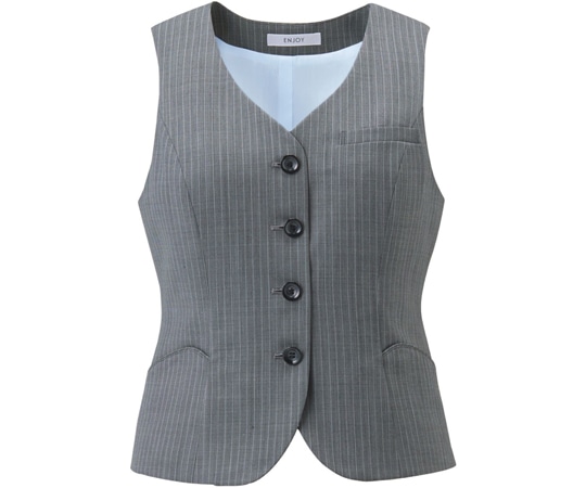 カーシーカシマ ENJOY ベスト HIGH STRETCH WOOL グレー 15号 EAV712 1枚（ご注文単位1枚）【直送品】