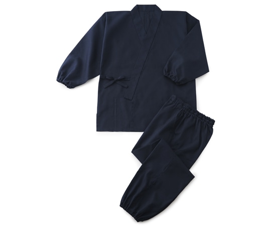 興栄繊商 清涼綿混 平織 京作務衣 濃紺 S 537 1枚(ご注文単位1枚)【直送品】