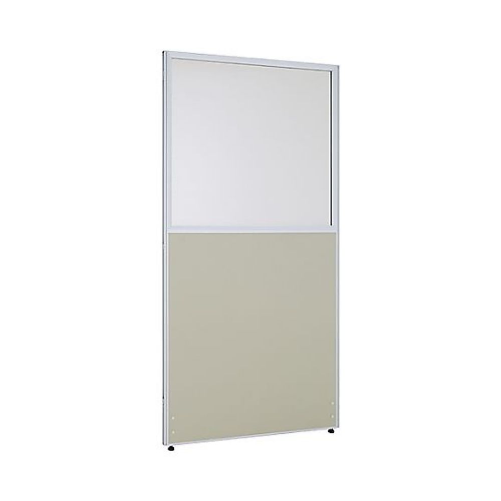 カグクロ クロス上部ポリカローパーテーション ライトグレー H1800×W900mm PPN0918-LG 1台(ご注文単位1台)【直送品】