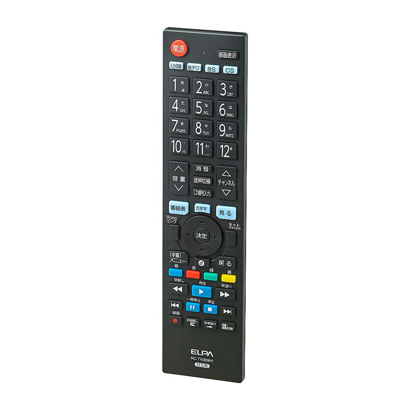 ELPA テレビリモコン ヒタチ RC-TV009HI 1個(ご注文単位1個)【直送品】