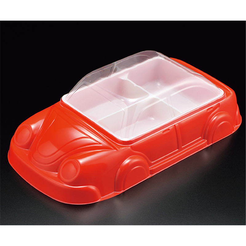 スミ お子さまランチ用弁当容器 エスコン S-905(セット)レッド 仕切有 1ケース(200個入) 8905112 1ケース(ご注文単位1ケース)【直送品】