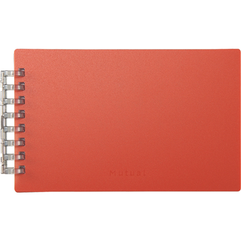 LIHITLAB Mutual オープンリングノート メモLサイズ テラコッタオレンジ N2670-4 1冊(ご注文単位1冊)【直送品】
