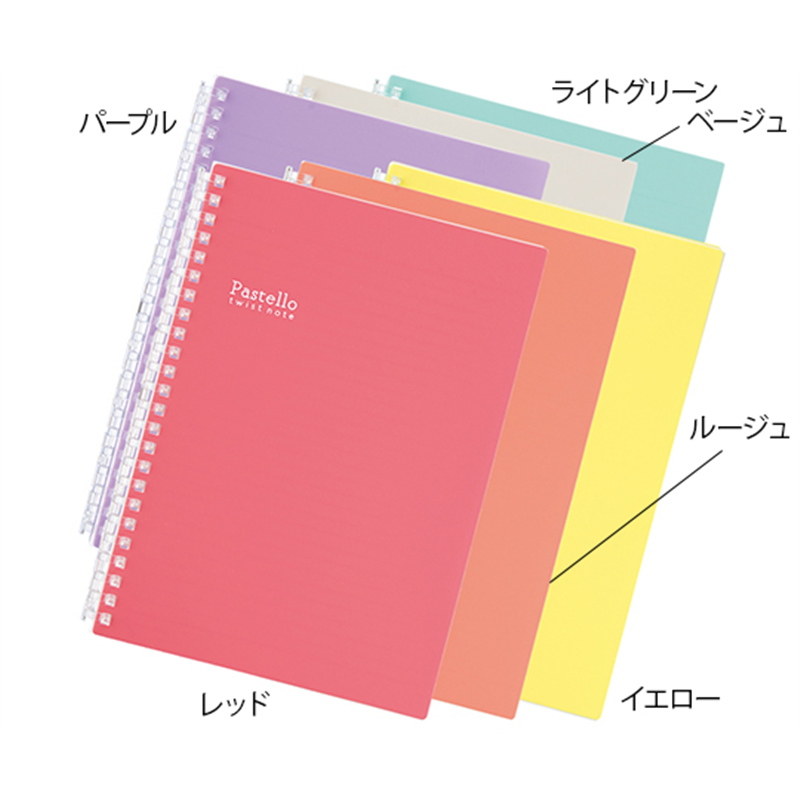 LIHITLAB ツイストノート(A5・S型 24穴) レッド N1958-3 1冊(ご注文単位1冊)【直送品】
