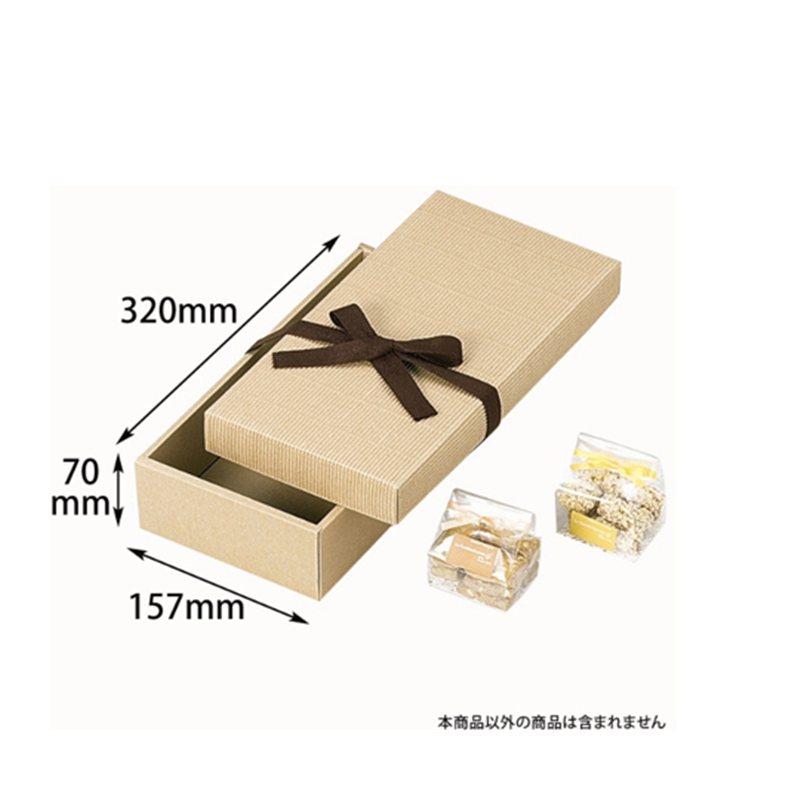 ヤマニパッケージ 贈答箱 ナチュラルBOX25号 ヒモ付 100枚 16-25 1ケース（ご注文単位1ケース）【直送品】