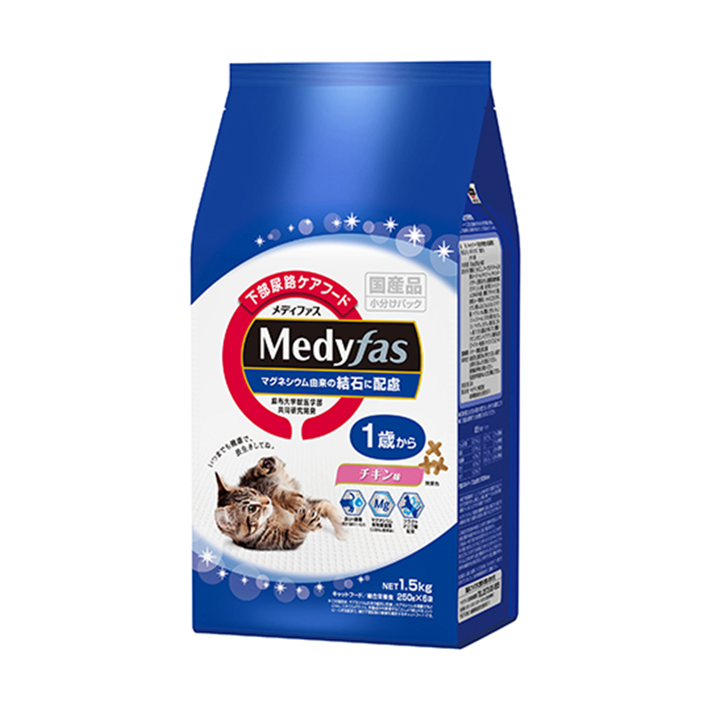ペットライン メディファス 1歳から チキン味 1.5kg(250g×6袋) 1パック(ご注文単位1パック)【直送品】