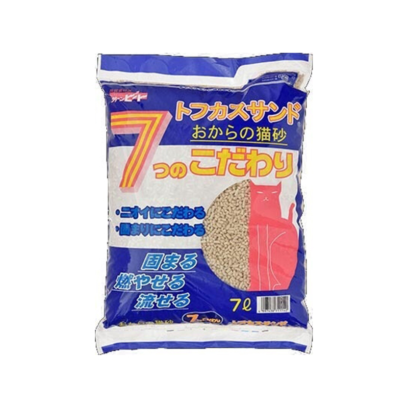 ペグテック おからの猫砂 トフカスサンド 7L  1袋（ご注文単位1袋）【直送品】