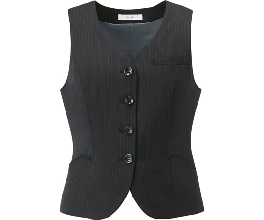 カーシーカシマ ENJOY ベスト HIGH STRETCH WOOL ブラック 15号 EAV712 1枚（ご注文単位1枚）【直送品】