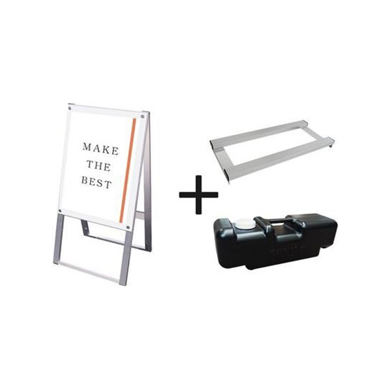 常磐精工 ポスター用スタンド看板マグネジ A2両面ホワイト ウエイトアーム・水タンクセット PSSKMN-A2RW-3SET 1個（ご注文単位1個）【直送品】