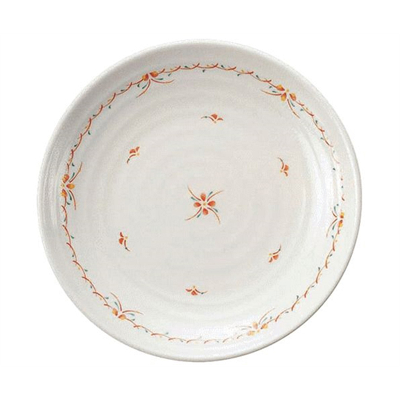 Daiwa 丸皿 中 花赤絵(あかえ) YD-13-HA 1個(ご注文単位1個)【直送品】