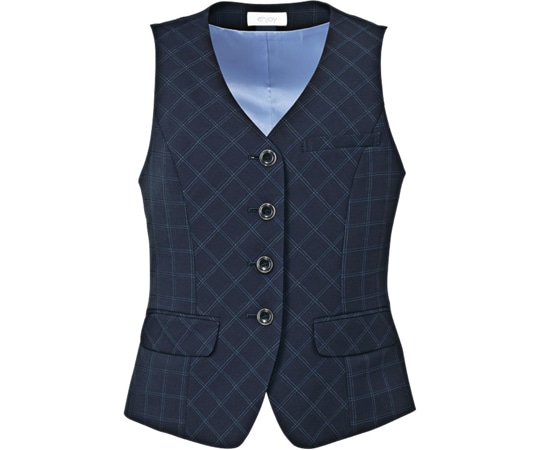 カーシーカシマ ENJOY ベスト AIR SWING SUITS 1STORY ネイビー 13号 EAV649 1枚(ご注文単位1枚)【直送品】