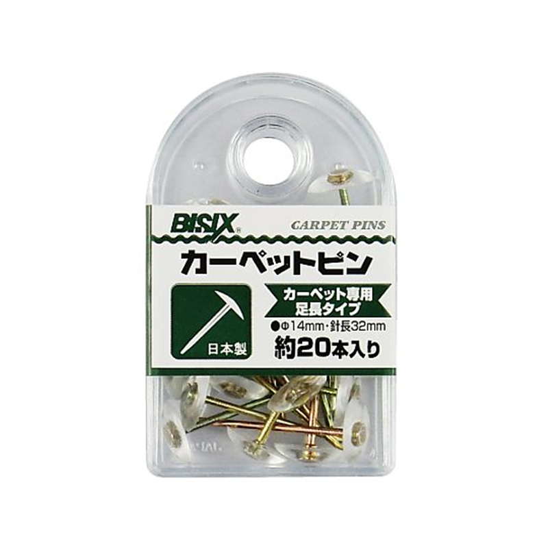 ミツヤ カーペットピン 透明 20本×5箱入 BX1-CU20-TM 1ケース(ご注文単位1ケース)【直送品】