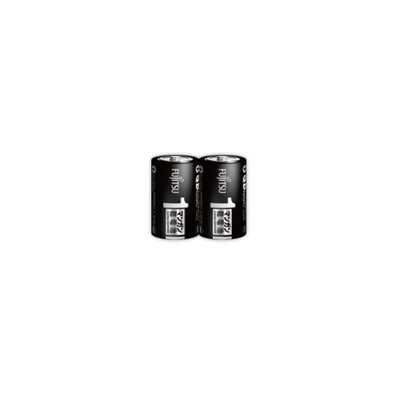 富士通 マンガン乾電池 単1形 1.5V R20PU 2個パック R20PU(2S) 1パック(ご注文単位1パック)【直送品】