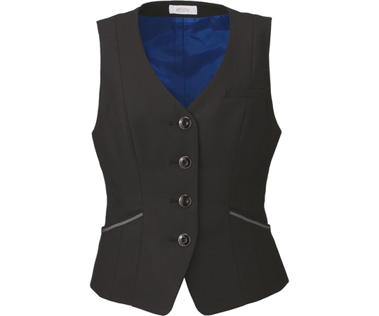 カーシーカシマ ENJOY ベスト 美スラッとSuits COOL DOT ブラック 15号 EAV582 1枚(ご注文単位1枚)【直送品】