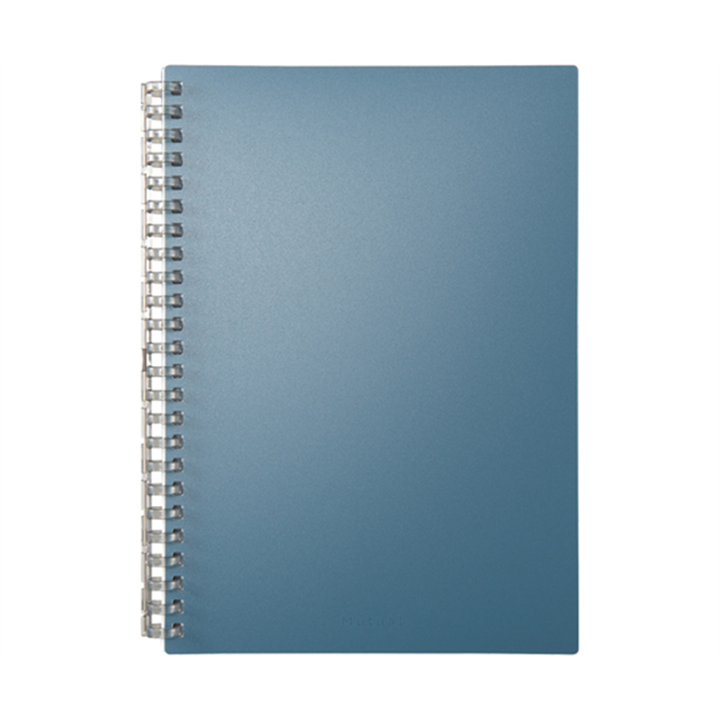 LIHITLAB Mutual オープンリングノート A5 スレートブルー N2673-11 1冊(ご注文単位1冊)【直送品】