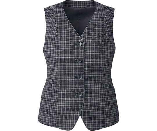 カーシーカシマ ENJOY ベスト NEUTRAL CHECK ブラック 15号 EAV825 1枚(ご注文単位1枚)【直送品】