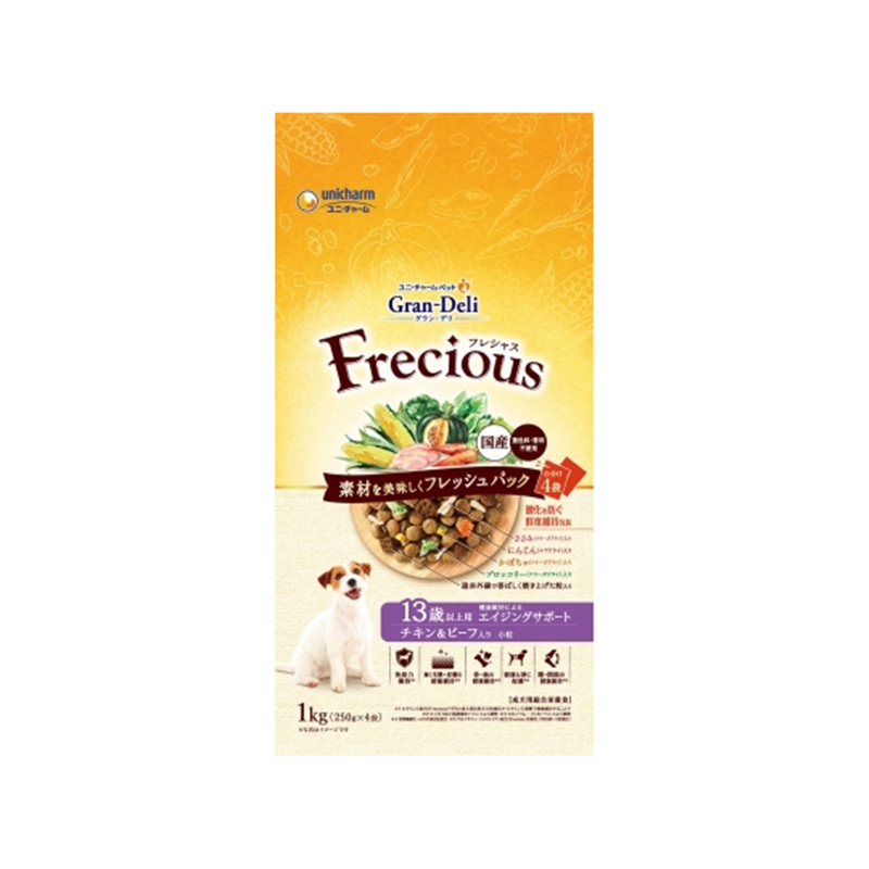ユニ・チャーム GD Frecious 13歳 チキン&ビーフ 1kg 1個(ご注文単位1個)【直送品】