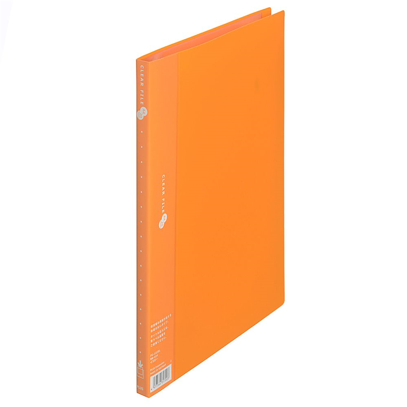 プラス クリアーファイル 20P A4S イエロー FC-122EL YL 1冊(ご注文単位1冊)【直送品】