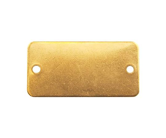 エスコ 25x64mm タグブランク(真鍮 長四角/10枚) EA591HD-15 1PACK(ご注文単位1PACK)【直送品】
