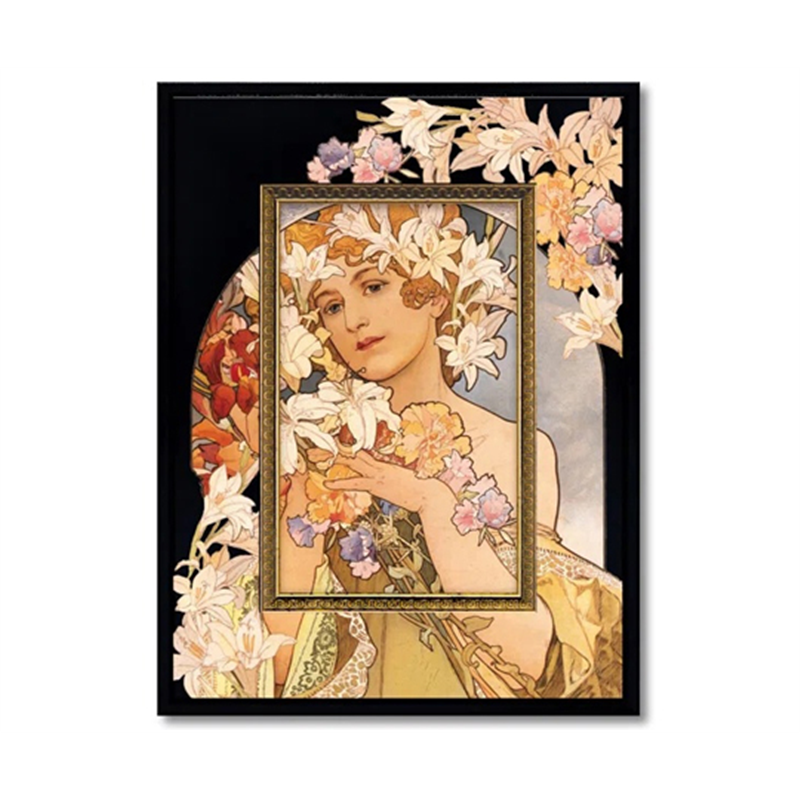 ユーパワー ビッグアート ~名画Sシリーズ~(アールヌーボー「フラワー」) BA-04019 1個(ご注文単位1個)【直送品】