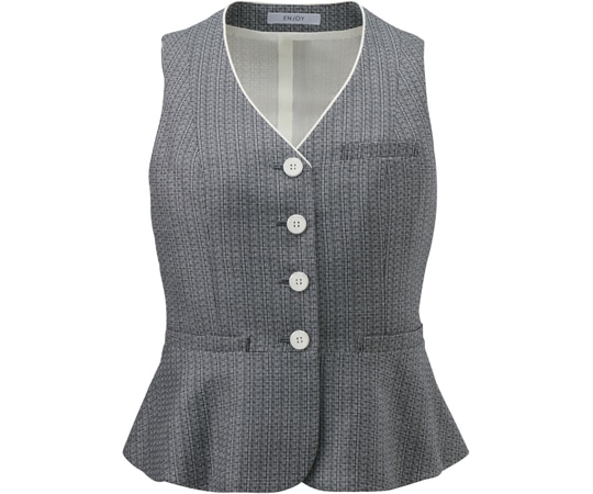 カーシーカシマ ENJOY ベスト PURETWEED グレー 11号 ESV705 1枚（ご注文単位1枚）【直送品】