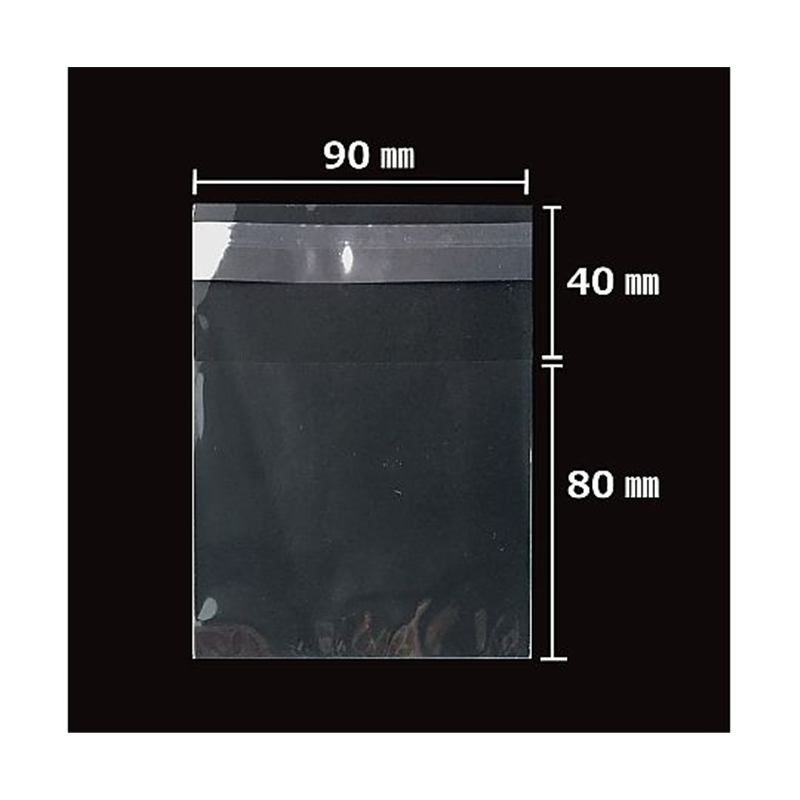 アズワン 【100枚】透明袋 テープ付き 9×8cm(MDサイズ) 61-290-5-8 1セット（ご注文単位1セット）【直送品】