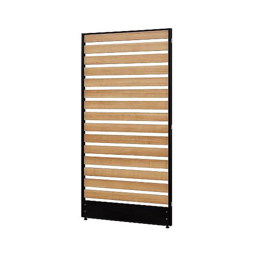 カグクロ ラダーローパーテーション(BK) ナチュラルウッド H1800×W900mm PR0918-BK-NW 1台(ご注文単位1台)【直送品】