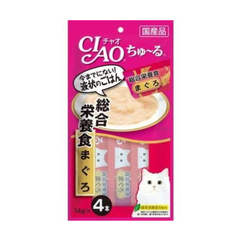 いなばペットフード CIAO ちゅ~る 総合栄養食 まぐろ 14g×4本 SC-147 1個（ご注文単位1個）【直送品】