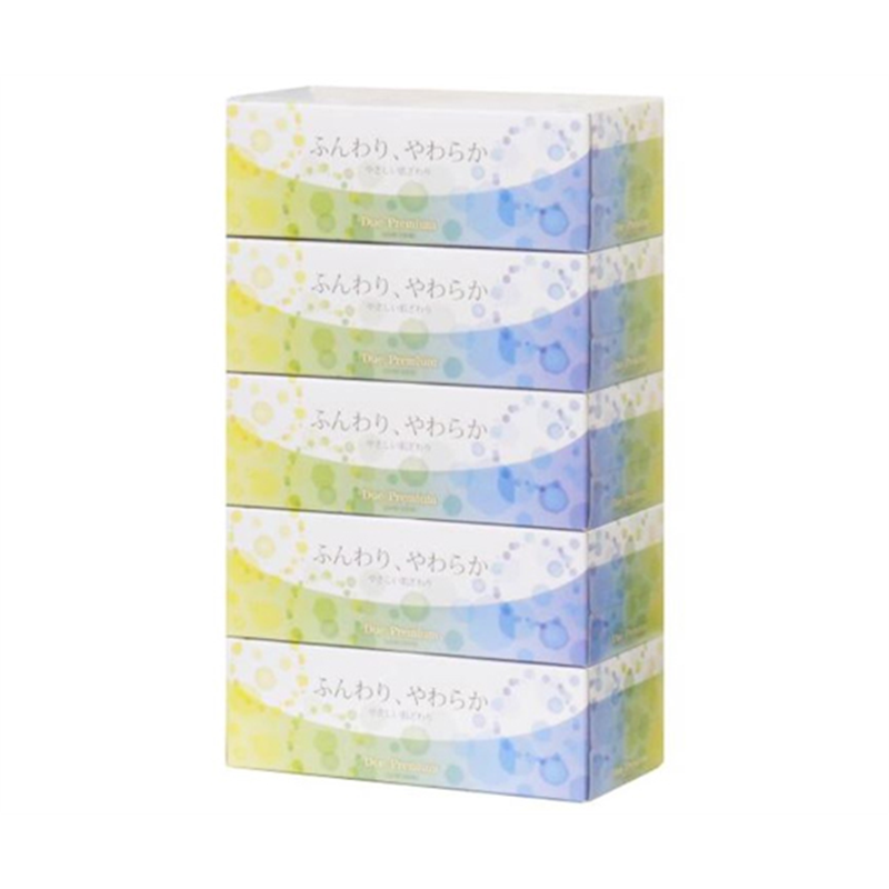 イデシギョー デュープレミアムティッシュ 160W×5P 1個(5パック入)  1個（ご注文単位1個）【直送品】