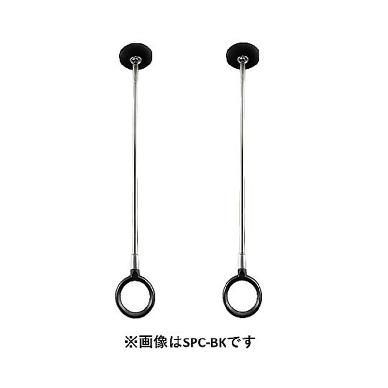 川口技研 ホスクリーン 天井付け室内物干し金物 スポット型 BK色(ブラック)Lサイズ 1セット(2本入) SPCL-BK 1セット（ご注文単位1セット）【直送品】