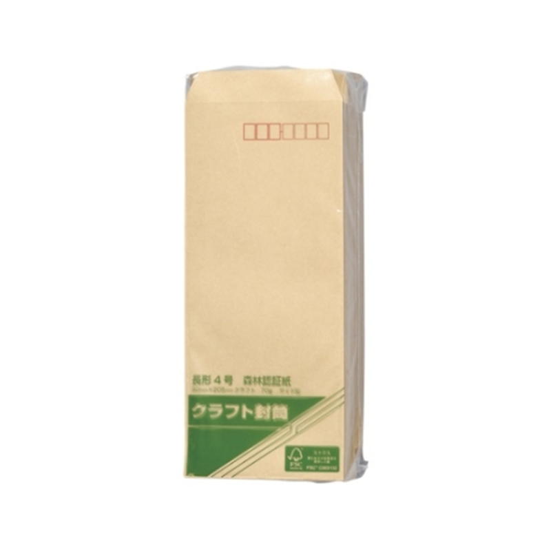 寿堂 森林認証紙封筒(サイド貼り) 520 1枚(ご注文単位1枚)【直送品】