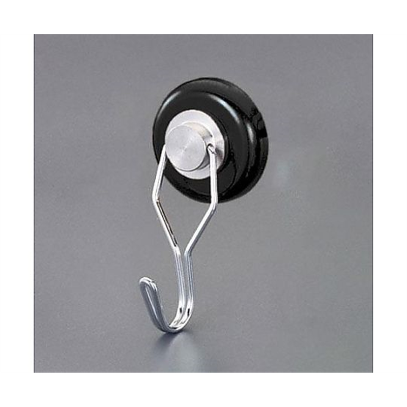 アズワン φ32mm/30kg マグネットフック(スイベル式/黒) EA781ET-71A 1個（ご注文単位1個）【直送品】