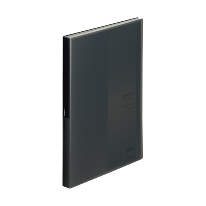 LIHITLAB SOERU クリヤーブック A4S型 ポケット40枚 ブラック N8102-24 1冊(ご注文単位1冊)【直送品】