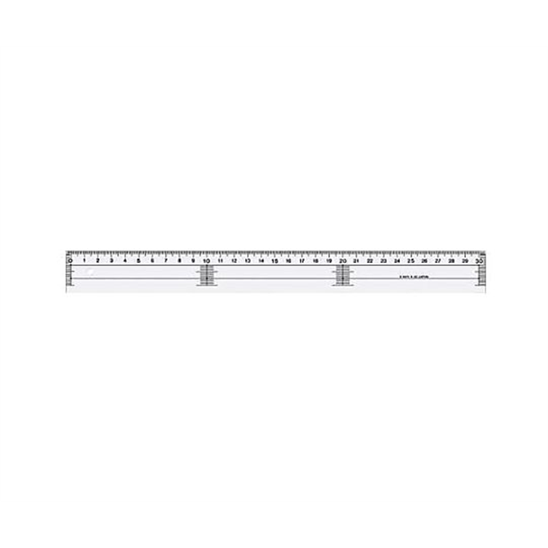 エスコ 30cm 定規(アクリル製) EA720YP-30 1個(ご注文単位1個)【直送品】