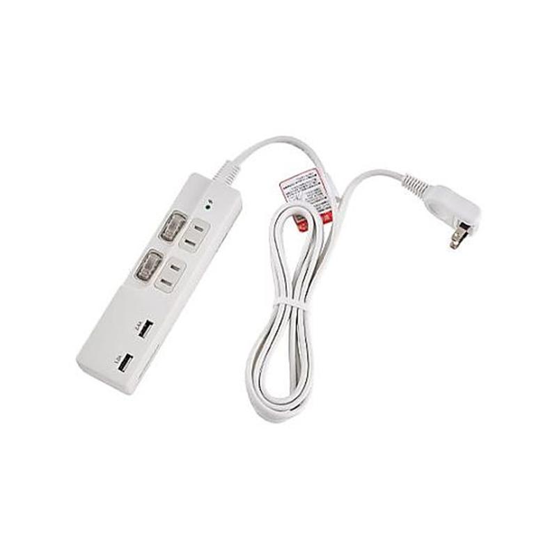 ELPA 100V/14Ax2m テーブルタップ(USBポート/個別スイッチ付 EA815GL-21A 1個(ご注文単位1個)【直送品】