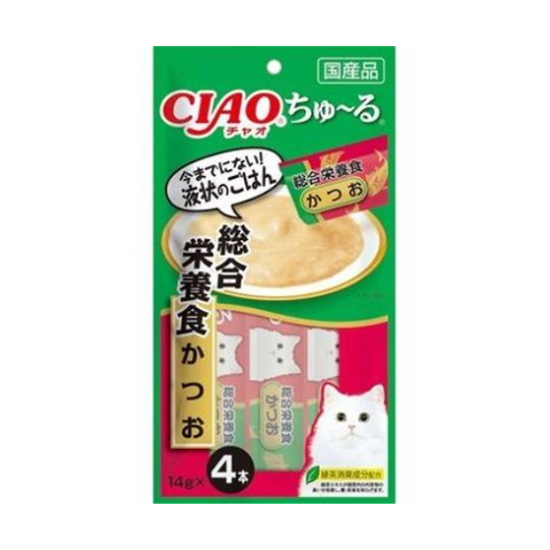 いなばペットフード CIAO ちゅ~る 総合栄養食 かつお 14g×4本 SC-158 1個(ご注文単位1個)【直送品】